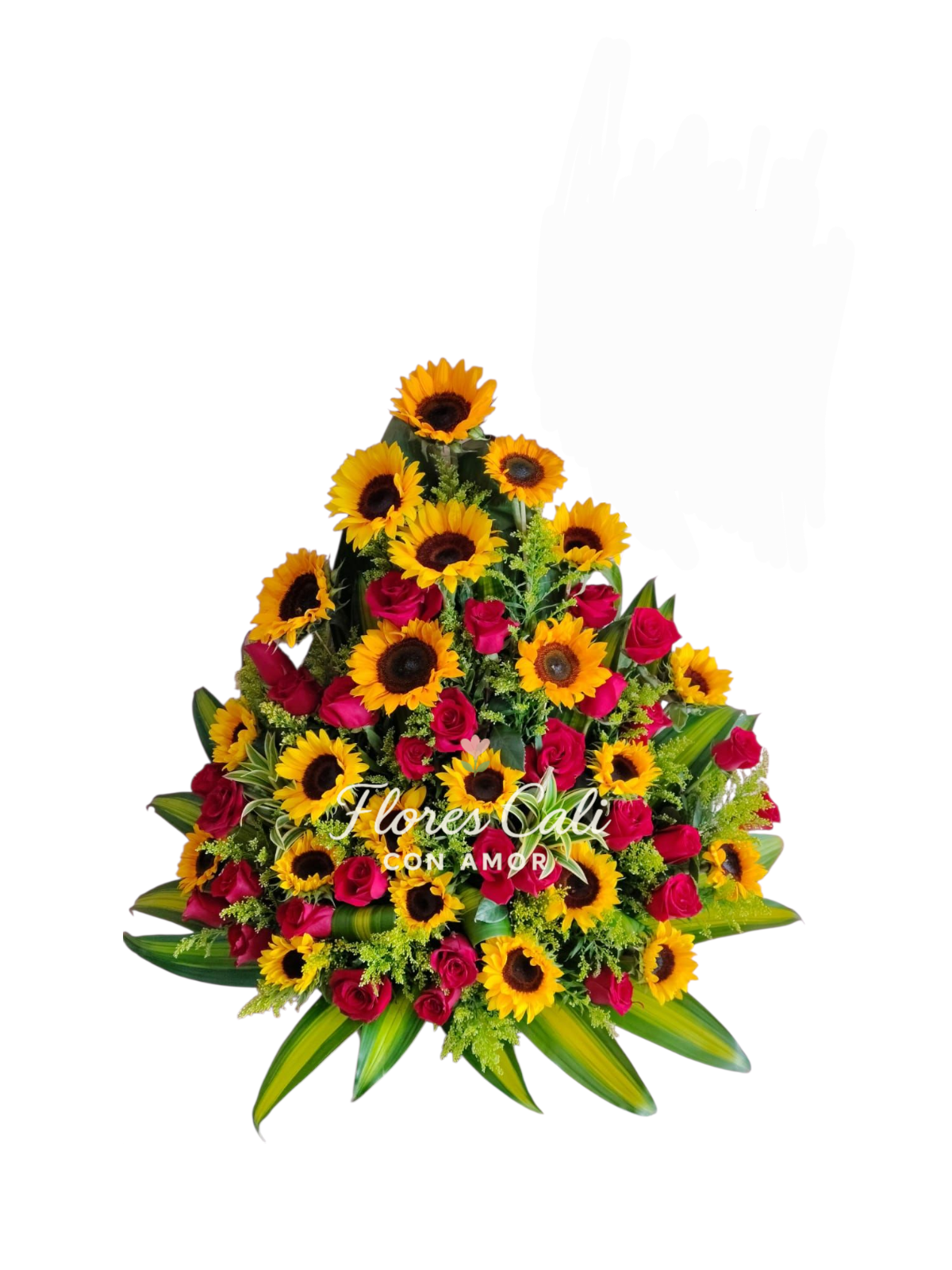 Arreglo de Cumpleaños con Girasoles y Rosas 06